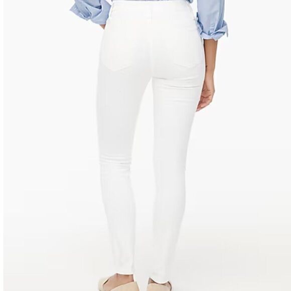 J. Crew Factory 9" mid-rise skinny jean in signature stretch  White NWT - Picture 3 of 12